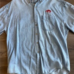 Denim Arkansas Razorbacks Button Down Shirt